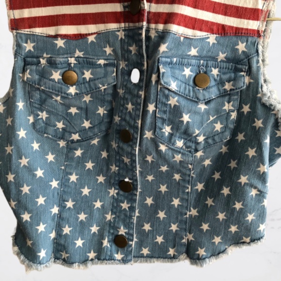 Material Girl American flag vest - Picture 2 of 3